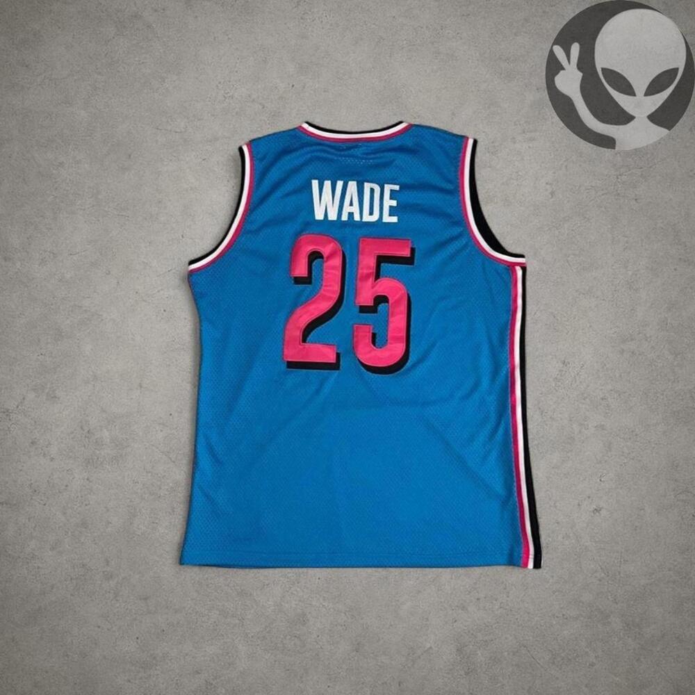 Headgear Classics Basketball Jersey Two Extra Large Blue Richards Dwyane Wade 25 - Picture 4 of 8
